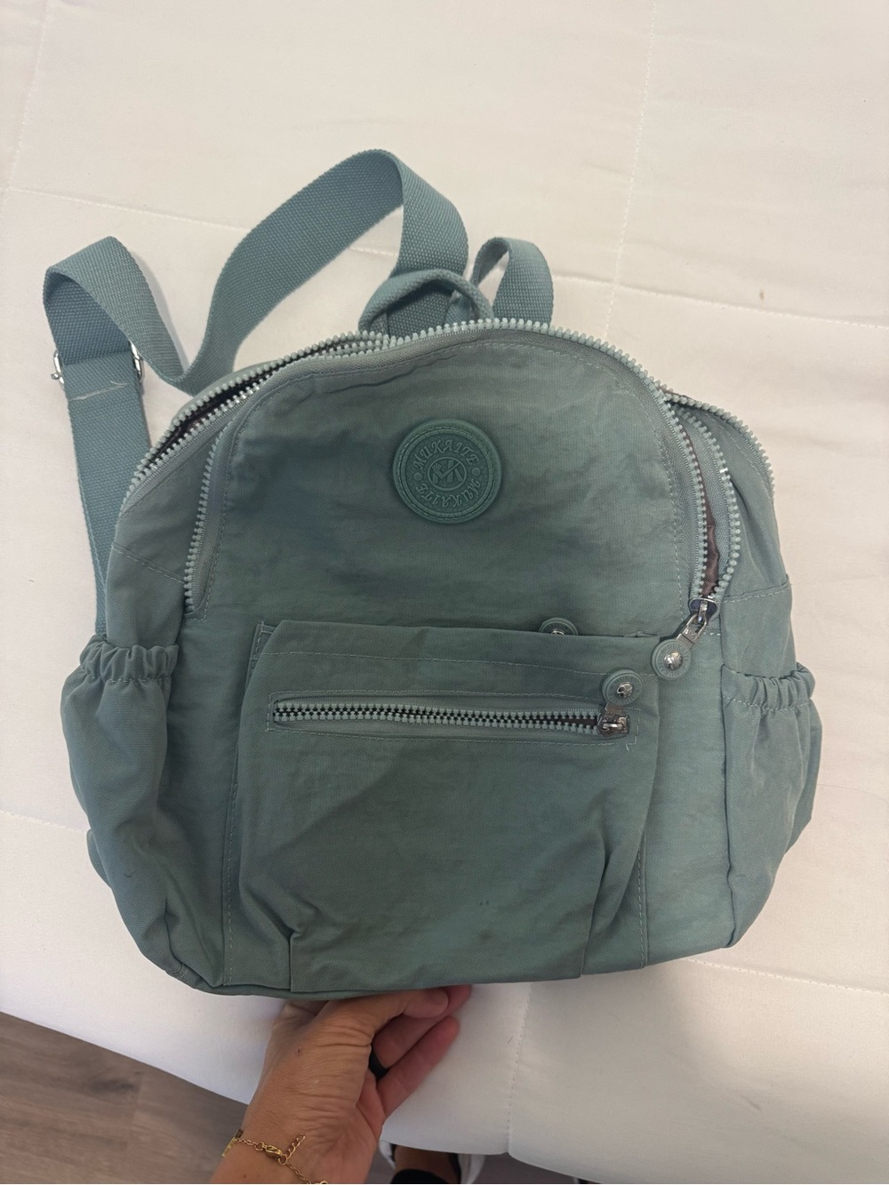 Small Backpack in Dusty Sage Green